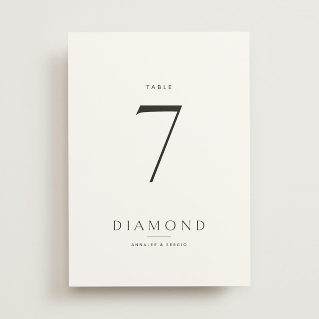 "Rhythmic" - Table Numbers in Simply White by Jennifer Postorino - Front