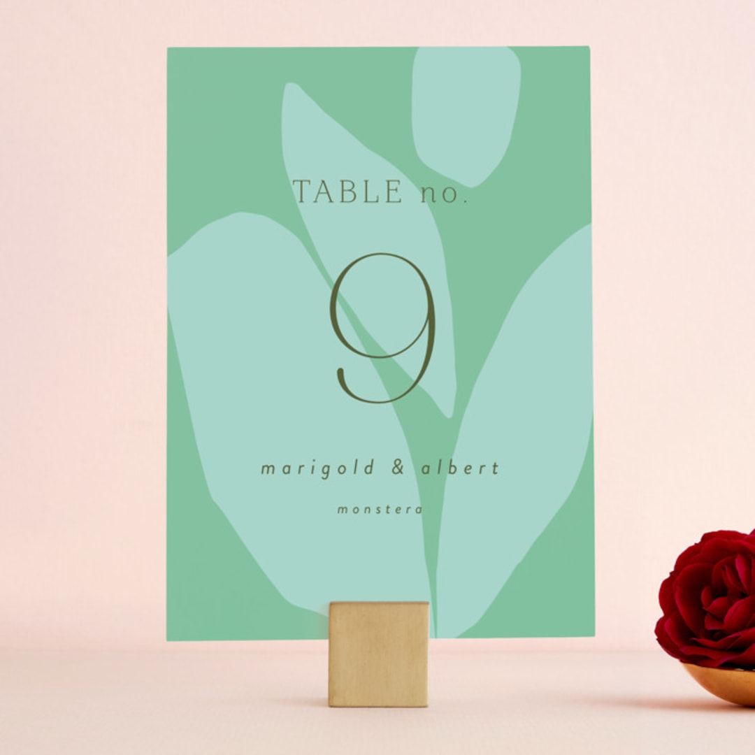 "botanica" - Table Numbers in Jungle by Morgan Kendall - Front