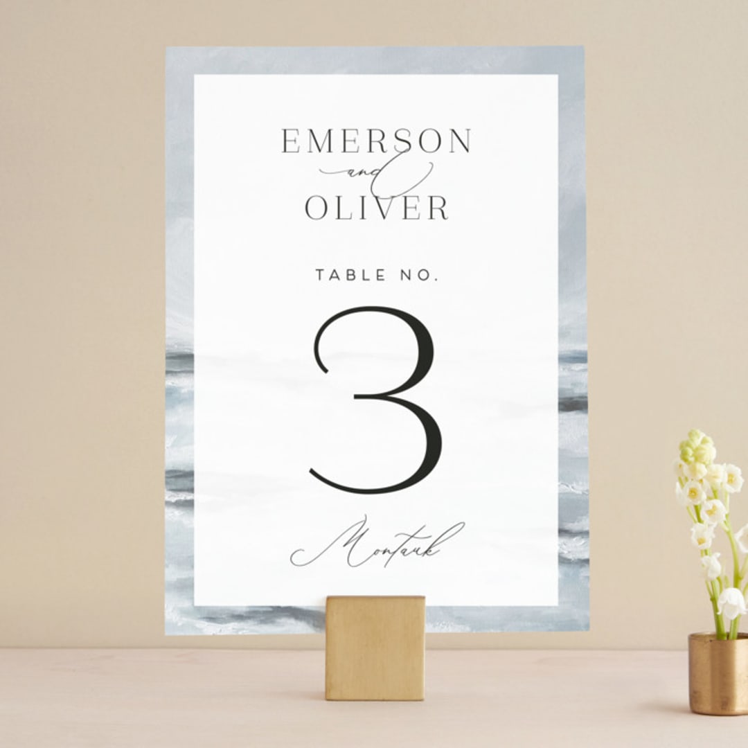 "Water's Edge" - Table Numbers in Cloud by Nicoletta Savod - Front