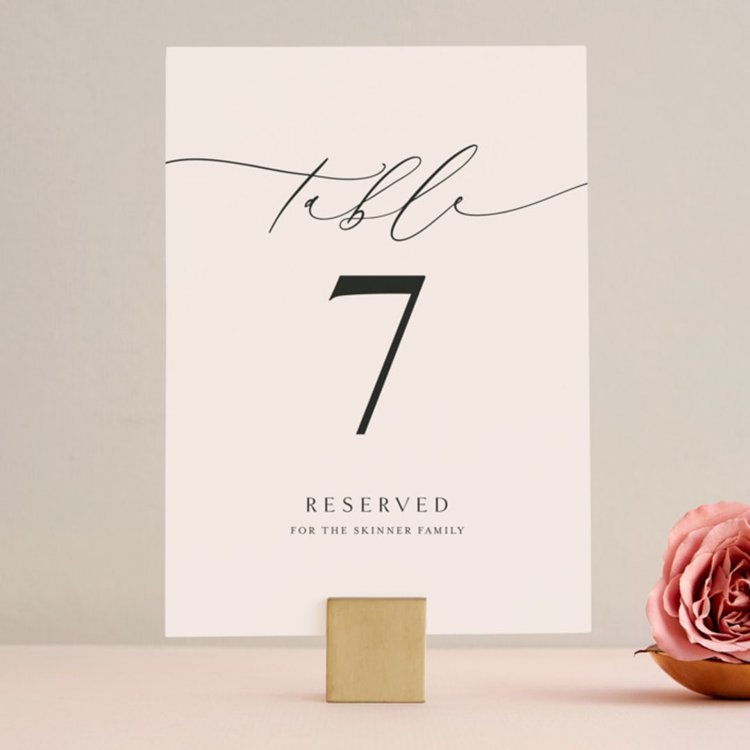 "Everlasting" - Table Numbers in Latte by Jennifer Postorino - Front