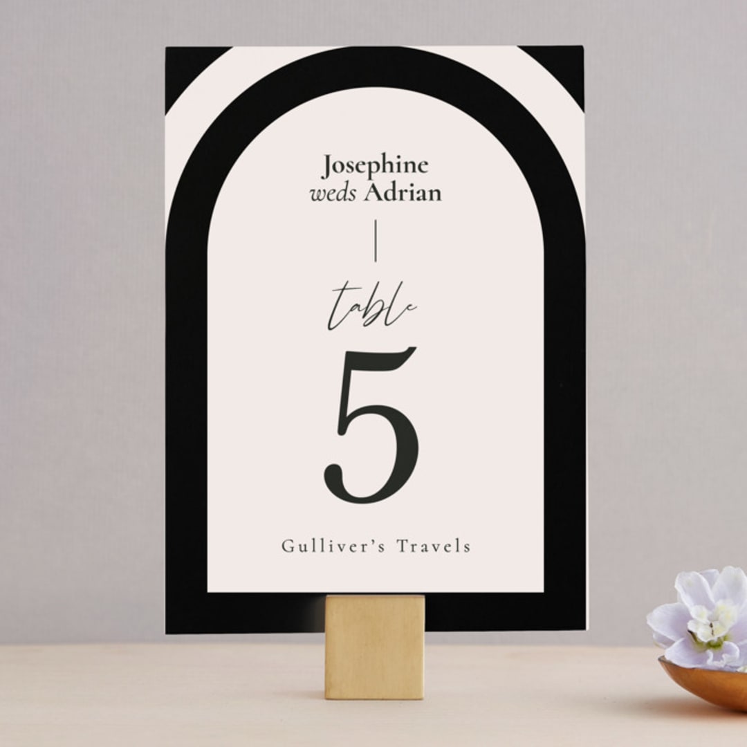 "view to behold" - Table Numbers in Onyx by letterfix - Front