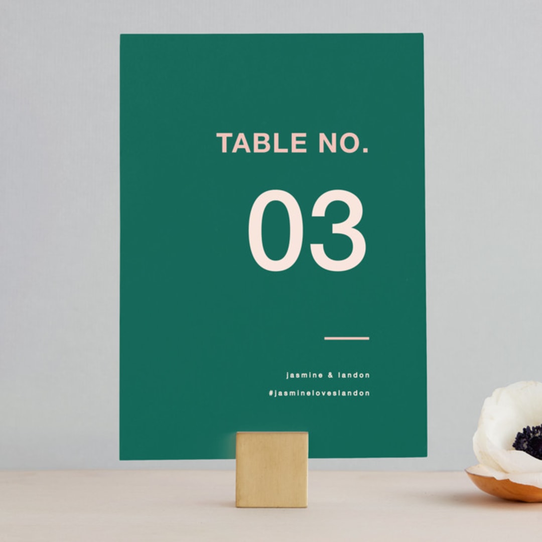 "Bold Type" - Table Numbers in Parrot by Owl and Toad - Front