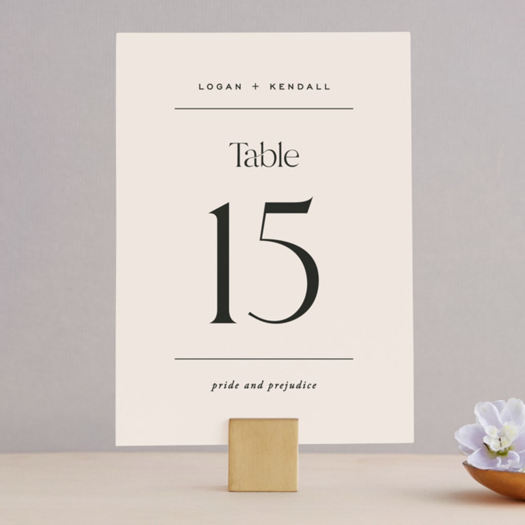"Ivy" - Table Numbers in Ecru by Carly Reed Walker - Front