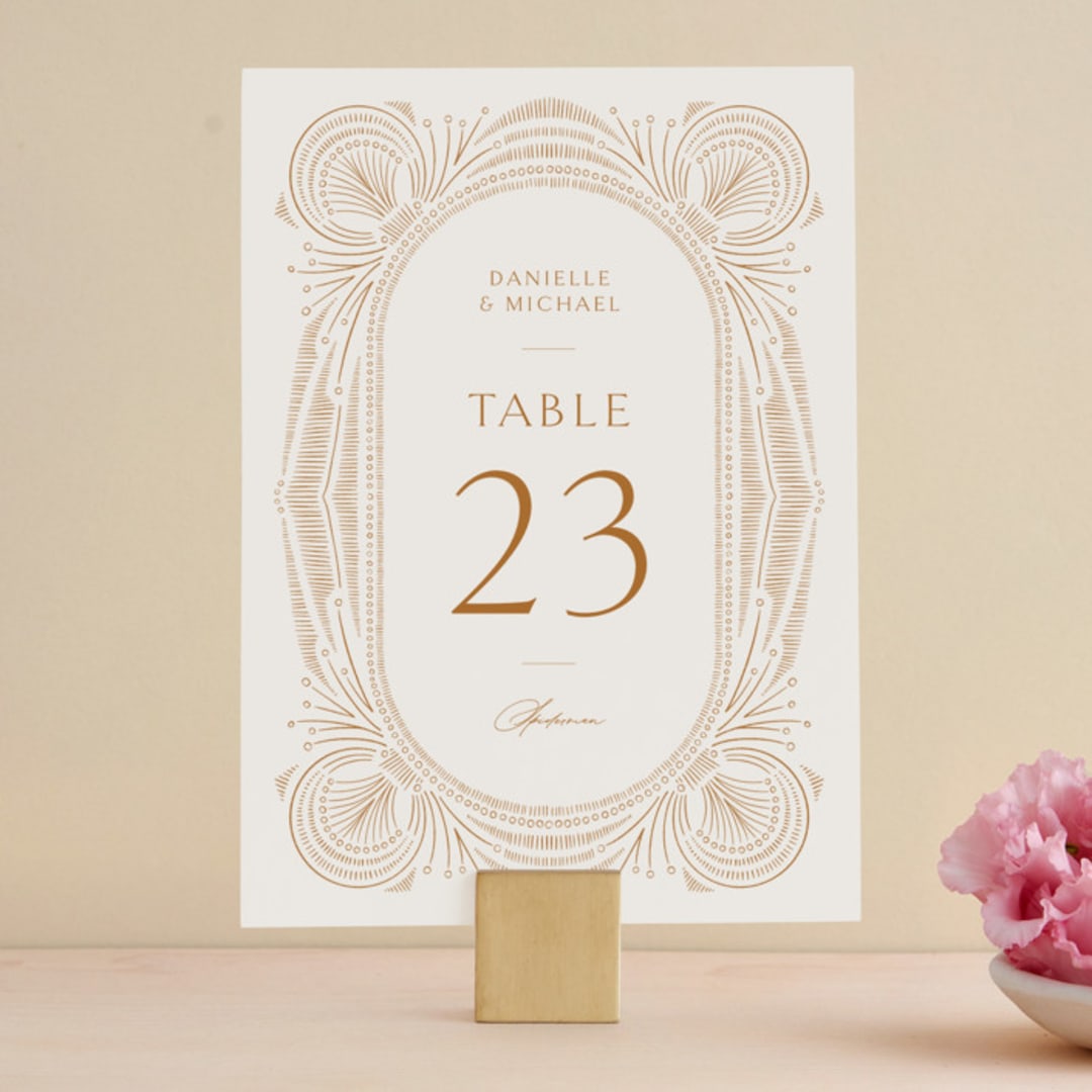 "Timeless" - Table Numbers in Terracotta by Jen Owens - Front