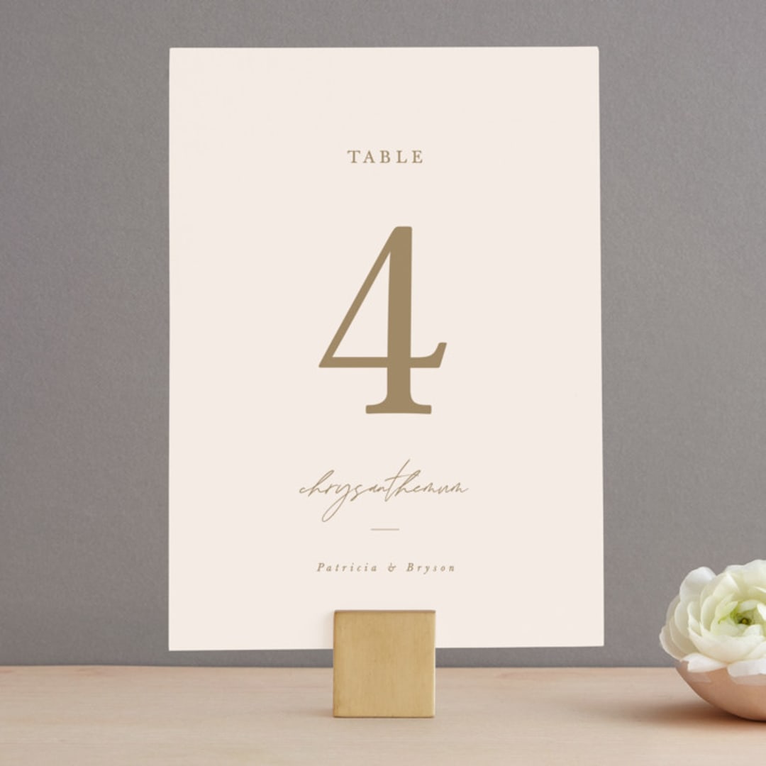 "Everlasting Love" - Table Numbers in Linen by Brandy Folse - Front