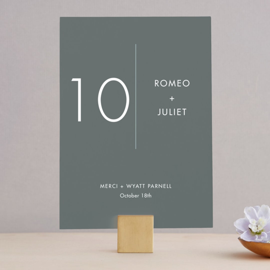 "Postale" - Table Numbers in Ebony by Ann Gardner - Front