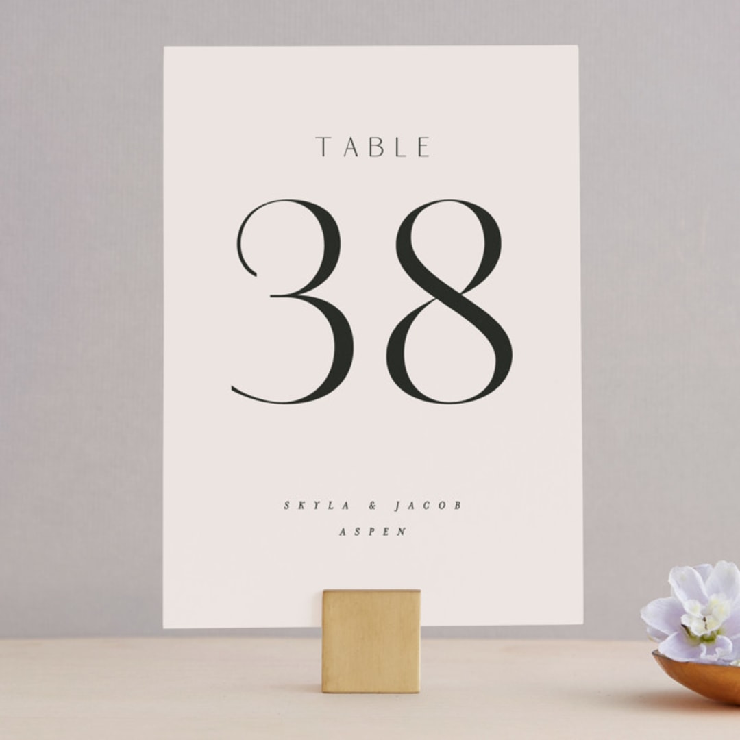 "Mountains" - Table Numbers in Ivory by Angela Thompson - Front