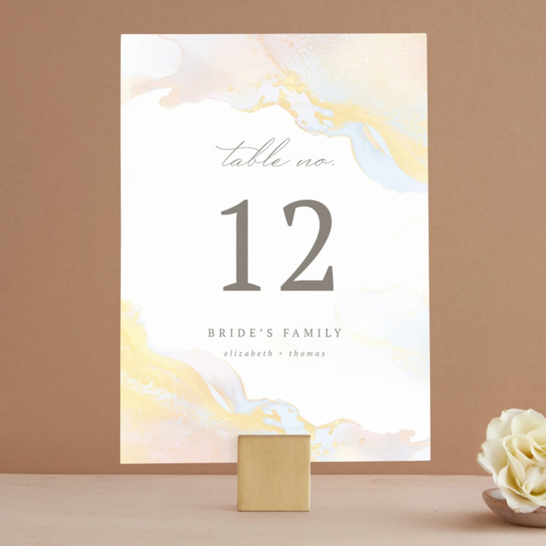 "The whisper of the waves" - Table Numbers in Sunrise by Helen Halik - Front