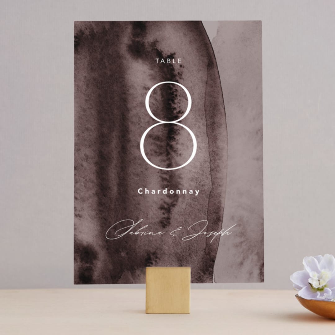 "Layers" - Table Numbers in Truffle by Yaling Hou Suzuki - Front