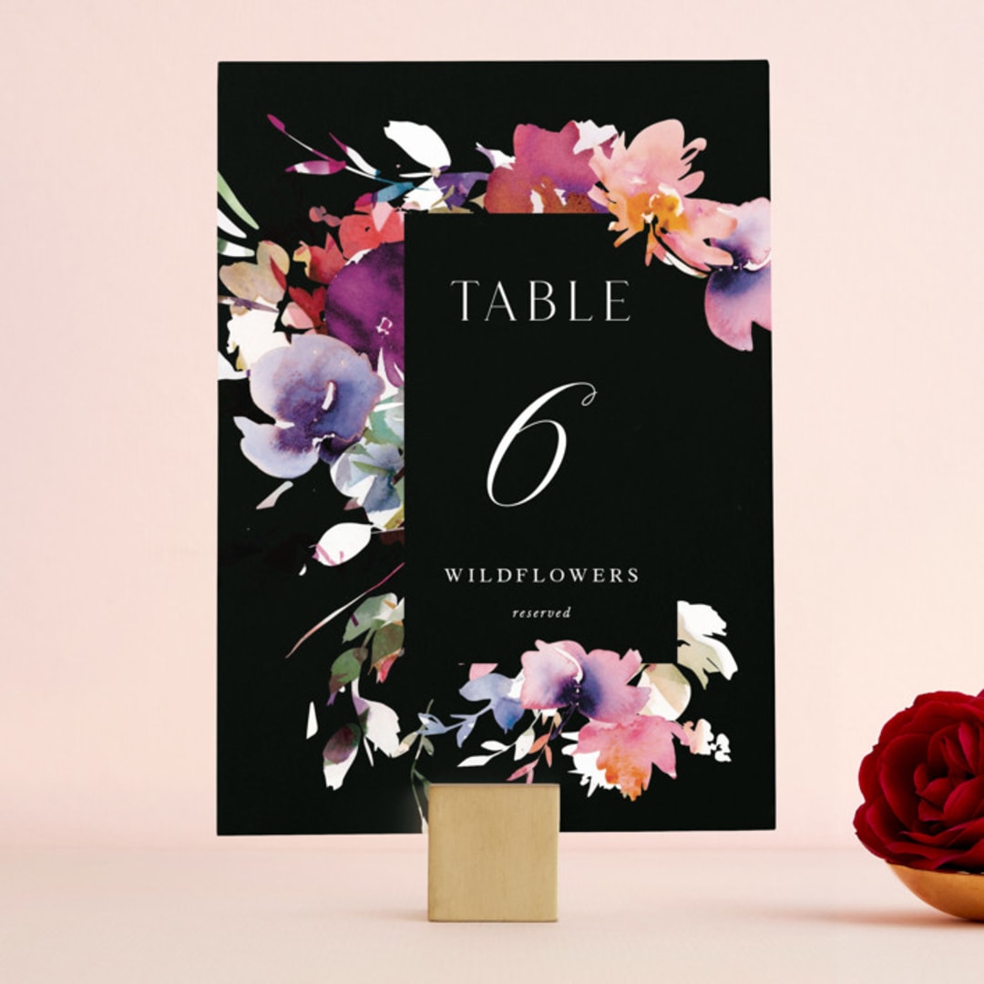 "Beauties" - Table Numbers in Noir by Lori Wemple - Front