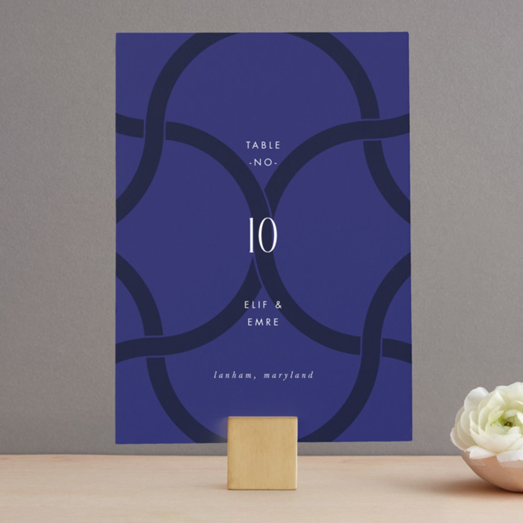 "Topkapi" - Table Numbers in Cobalt by Nazia Hyder - Front
