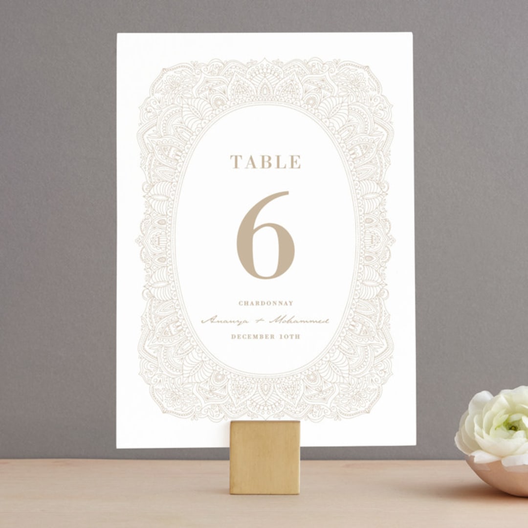 "Extravagant" - Table Numbers in Natural by Jessie Steury - Front