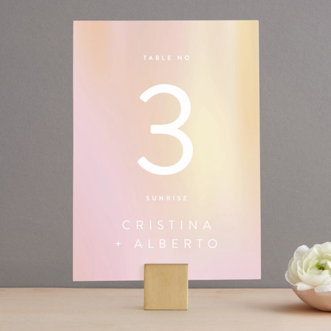 "Amanecer" - Table Numbers in Dawn by Tamara Hilje - Front