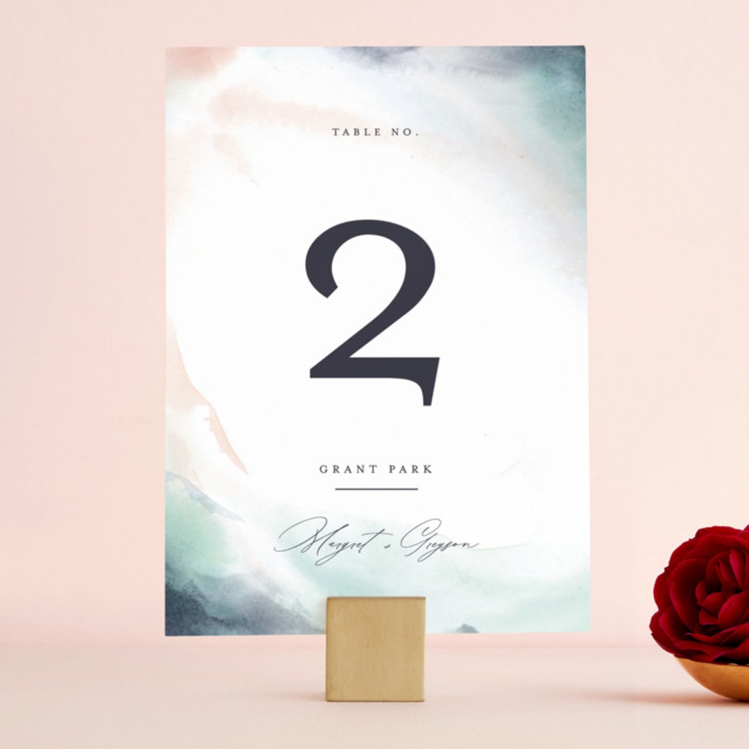 "One Path" - Table Numbers in Beach by Pixel and Hank - Front