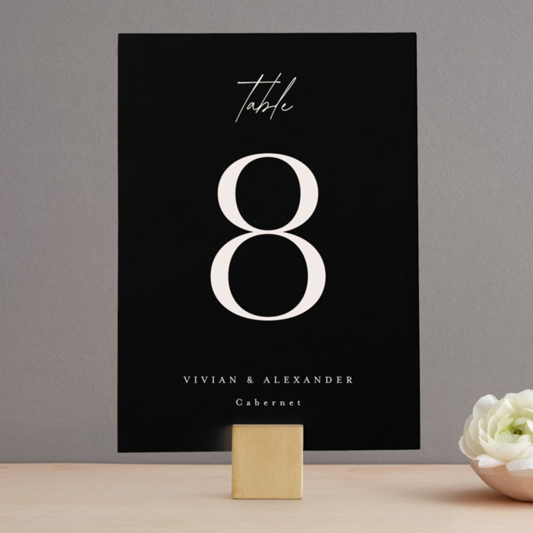 "Ascent" - Table Numbers in Ecru by Erica Krystek - Front