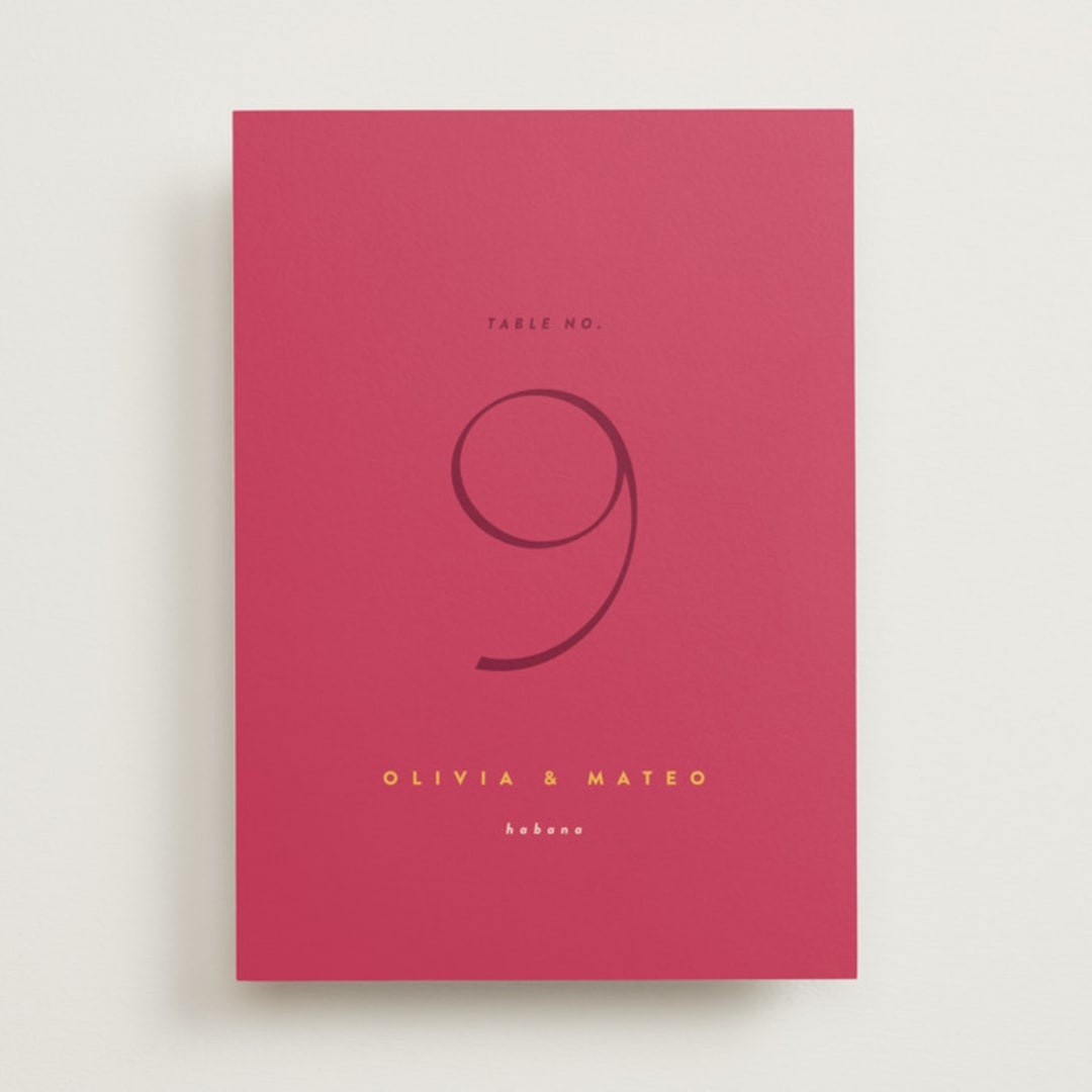 "Amor" - Table Numbers in Caliente by Owl and Toad - Front