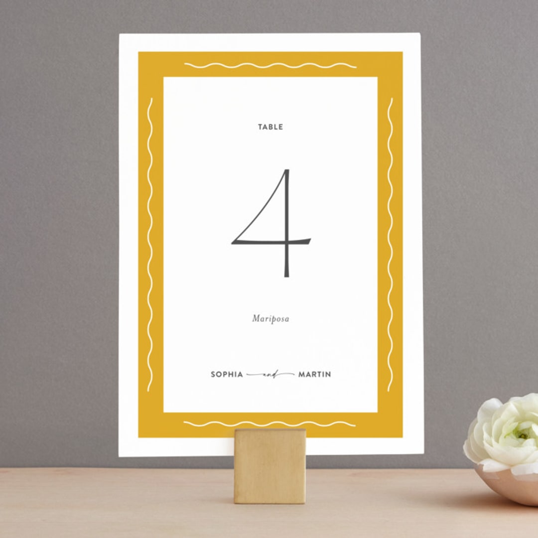 "Otomi" - Table Numbers in Sunshine by Shari Margolin - Front