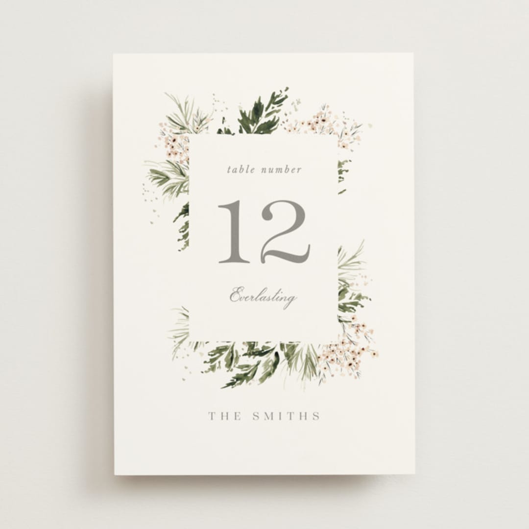 "Grace" - Table Numbers in Porcelain by Leah Bisch - Front