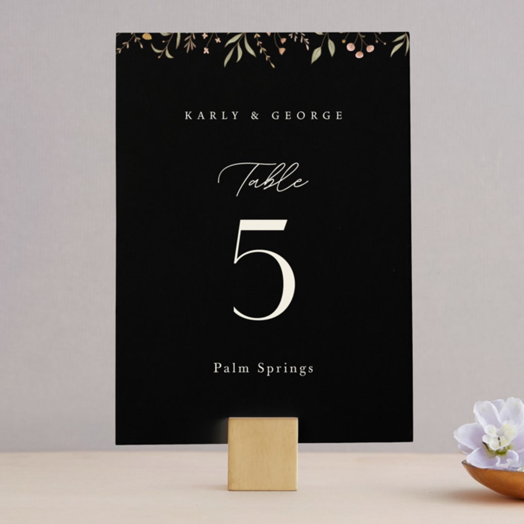 "Garden Moonlight" - Table Numbers in Ink by Katherine Moynagh - Front