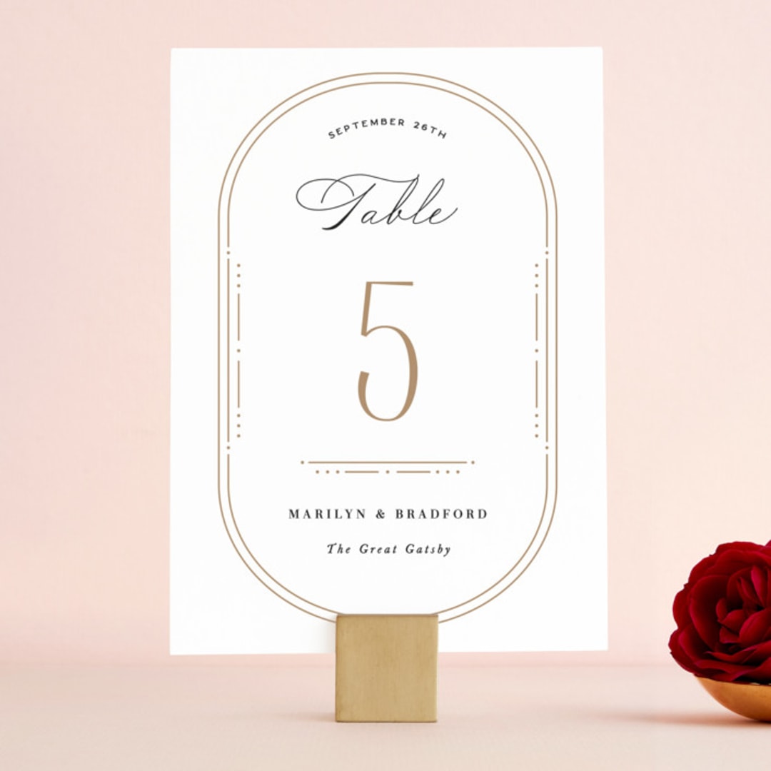 "Encapsulated" - Table Numbers in Black Tie by Hooray Creative - Front