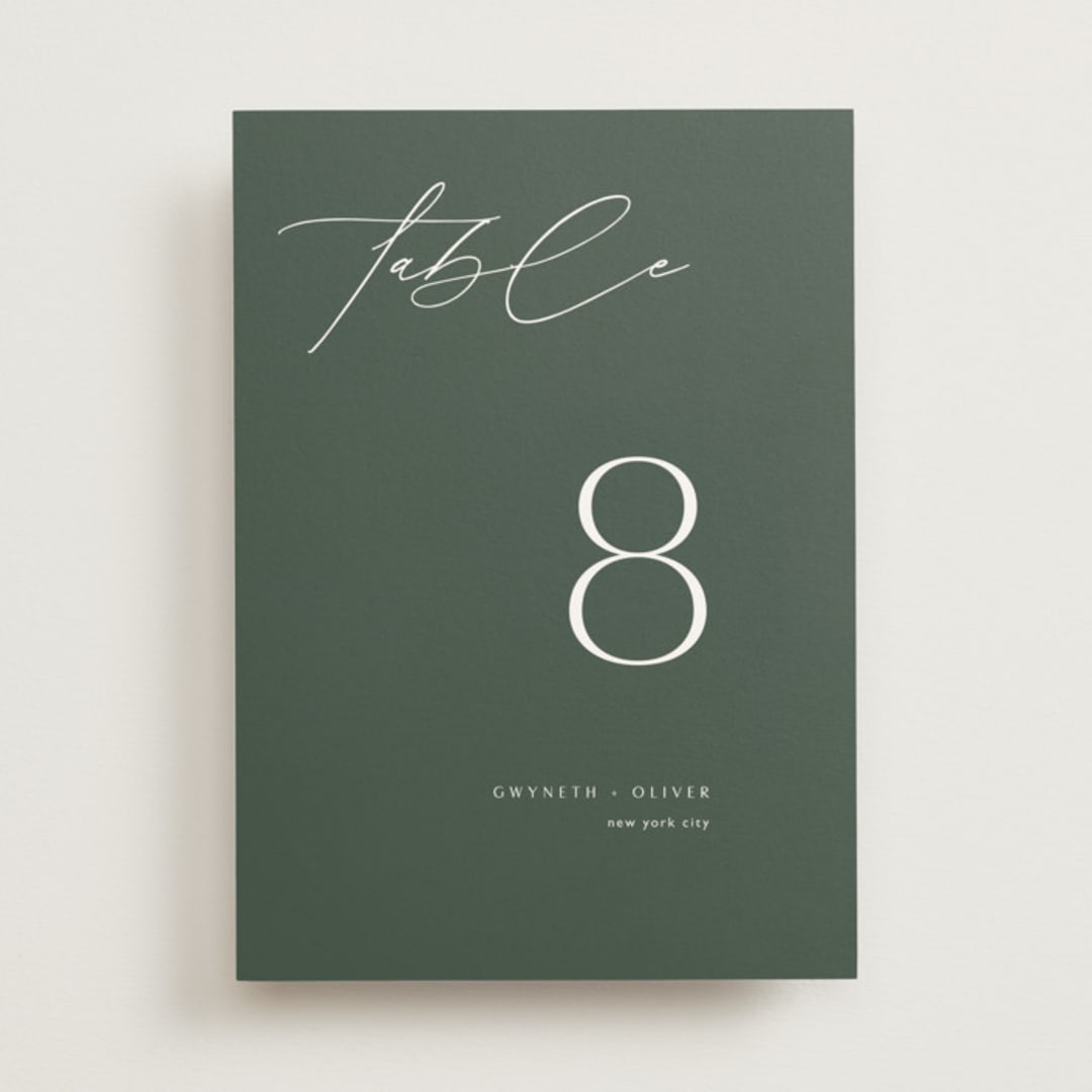 "Flip" - Table Numbers in Forest by Kelly Schmidt - Front