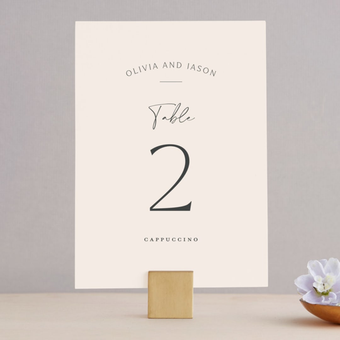 "Splendid" - Table Numbers in Ecru by Sandra Picco Design - Front