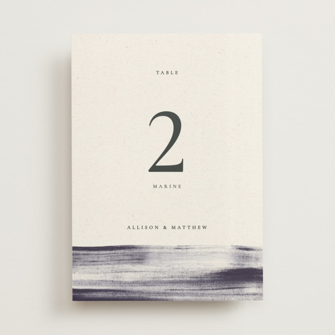 "Stillness" - Table Numbers in Horizon by Sumak Studio - Front