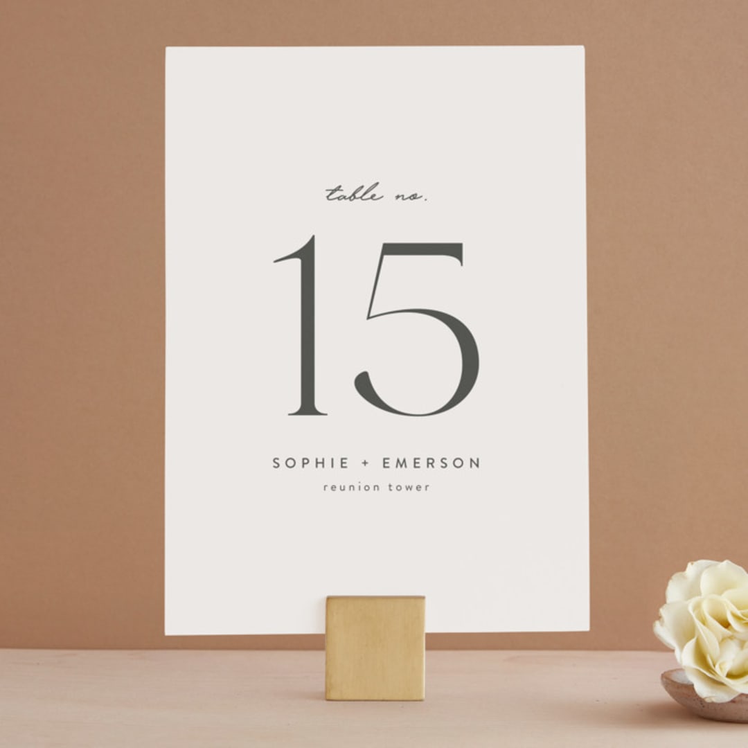 "classic names" - Table Numbers in Ivory by Susan Asbill - Front