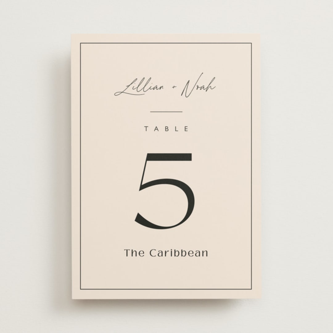 "Modern Aligned" - Table Numbers in Creampuff by Carolyn MacLaren - Front