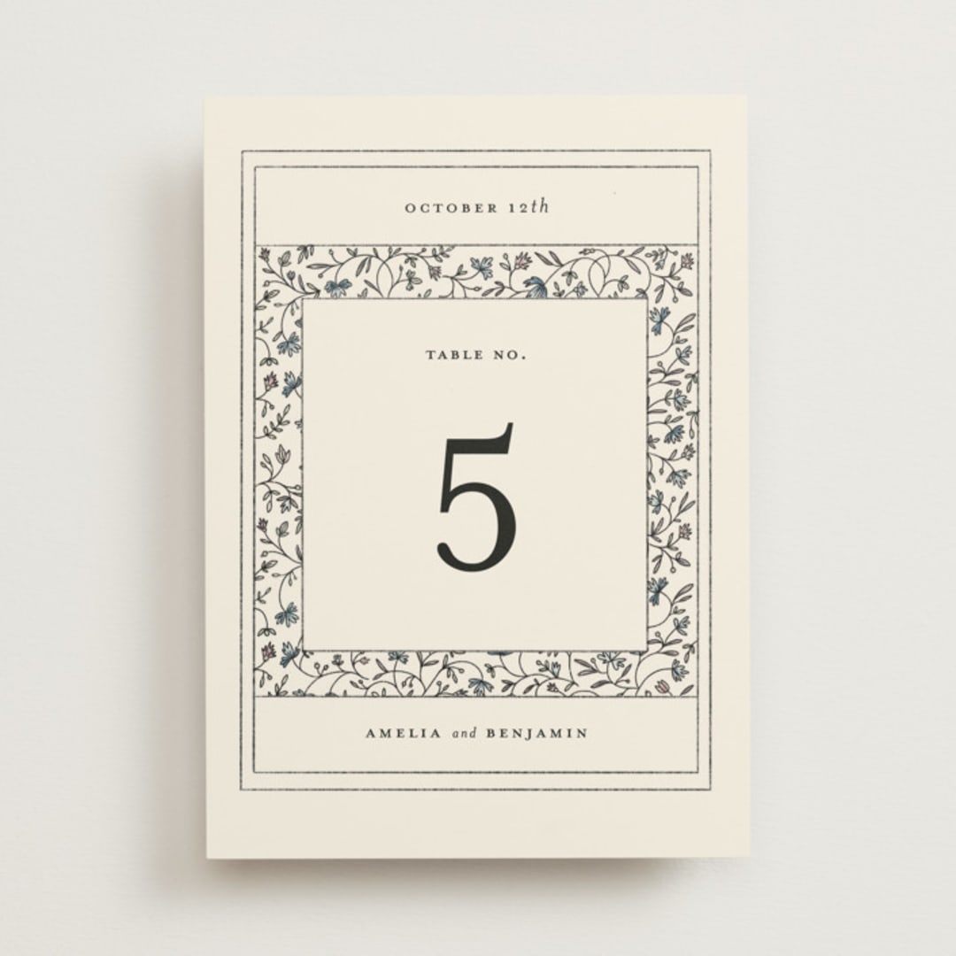 "Hansen" - Table Numbers in Almond by Stephanie Hawkes - Front