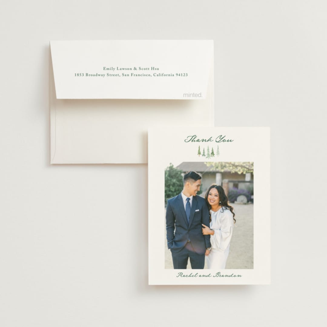 "Plain Air" - Wedding Thank You Cards in Meadow by Petra Kern - Front