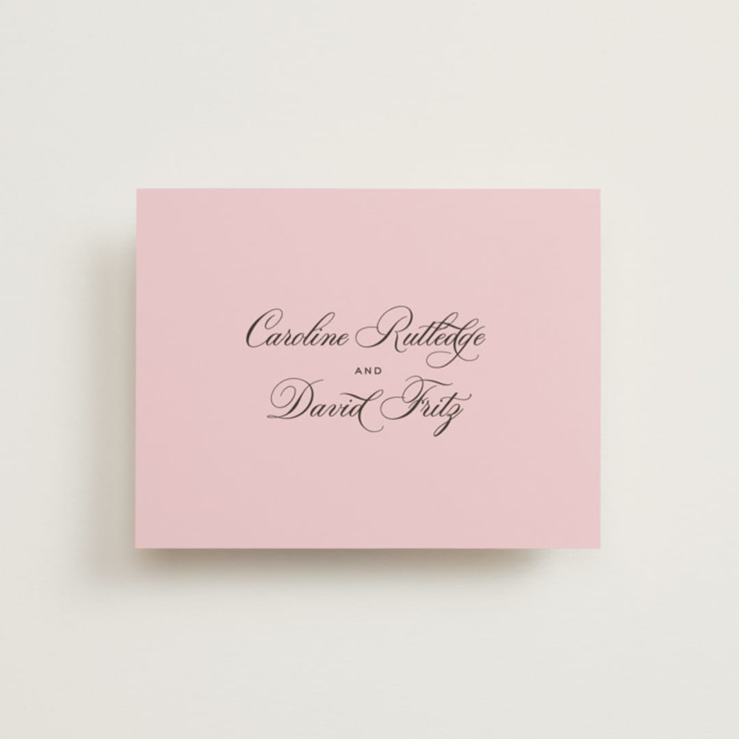 "Nola" - Wedding Thank You Cards in Peony by Megan Davis - Front