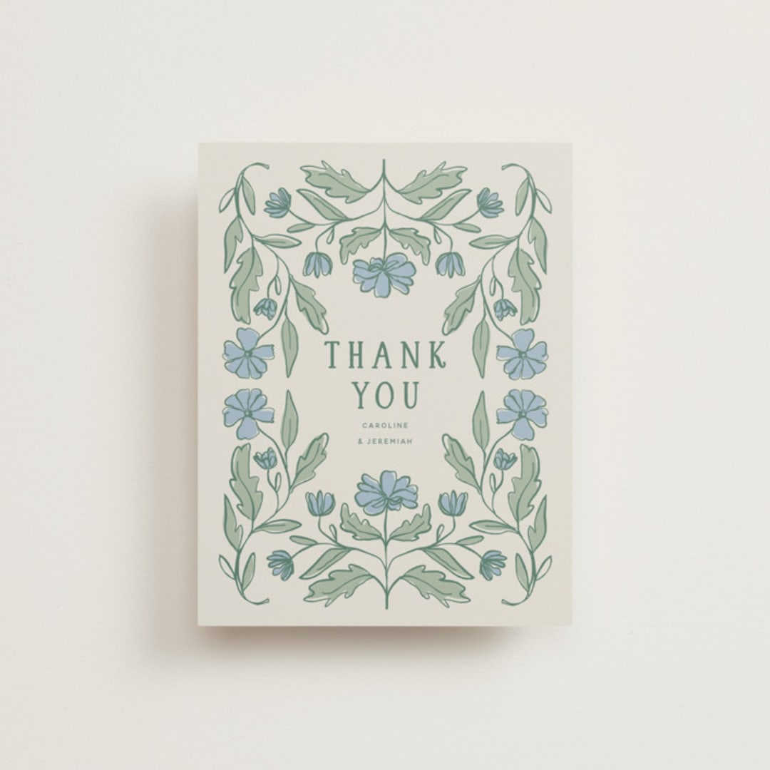 "Botanical" - Wedding Thank You Cards in Garden by Kelly Watkins - Front