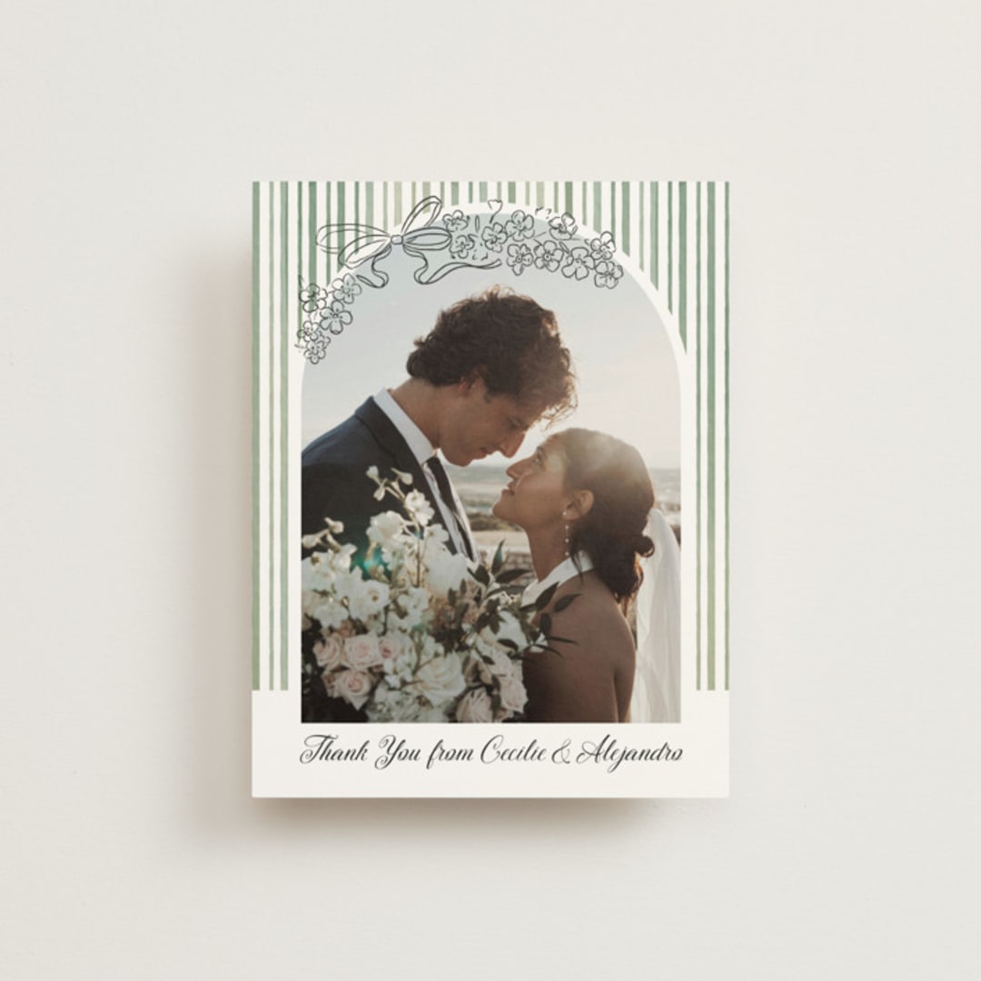 "Forget Me Nots" - Wedding Thank You Cards in Violet by Jenna Holcomb - Front