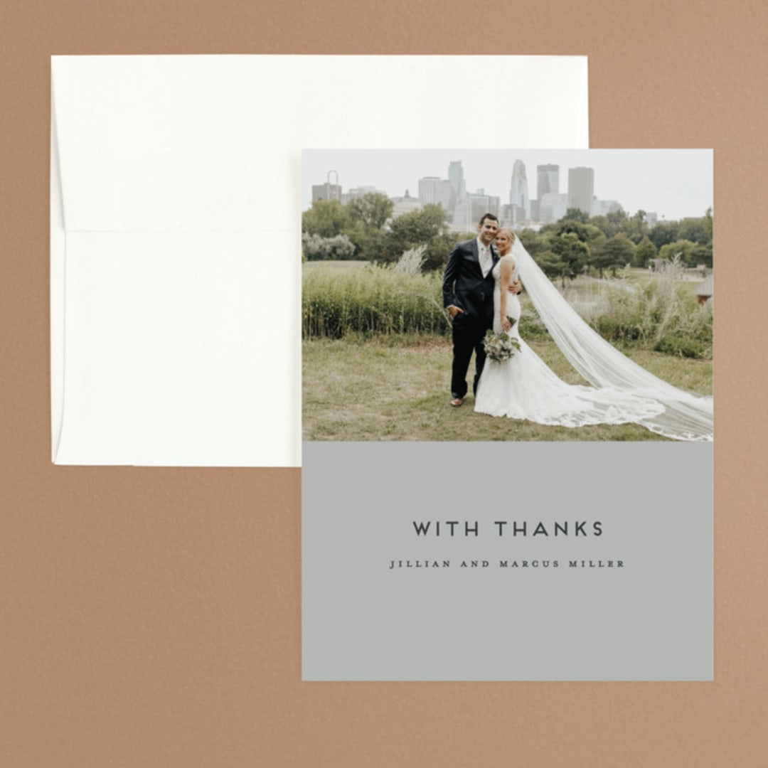 "Picturesque" - Wedding Thank You Cards in Linen by Christie Garcia - Front
