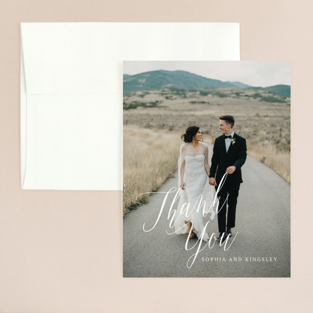 "Nothing Compares To You" - Wedding Thank You Cards in Cream by Design Lotus - Front