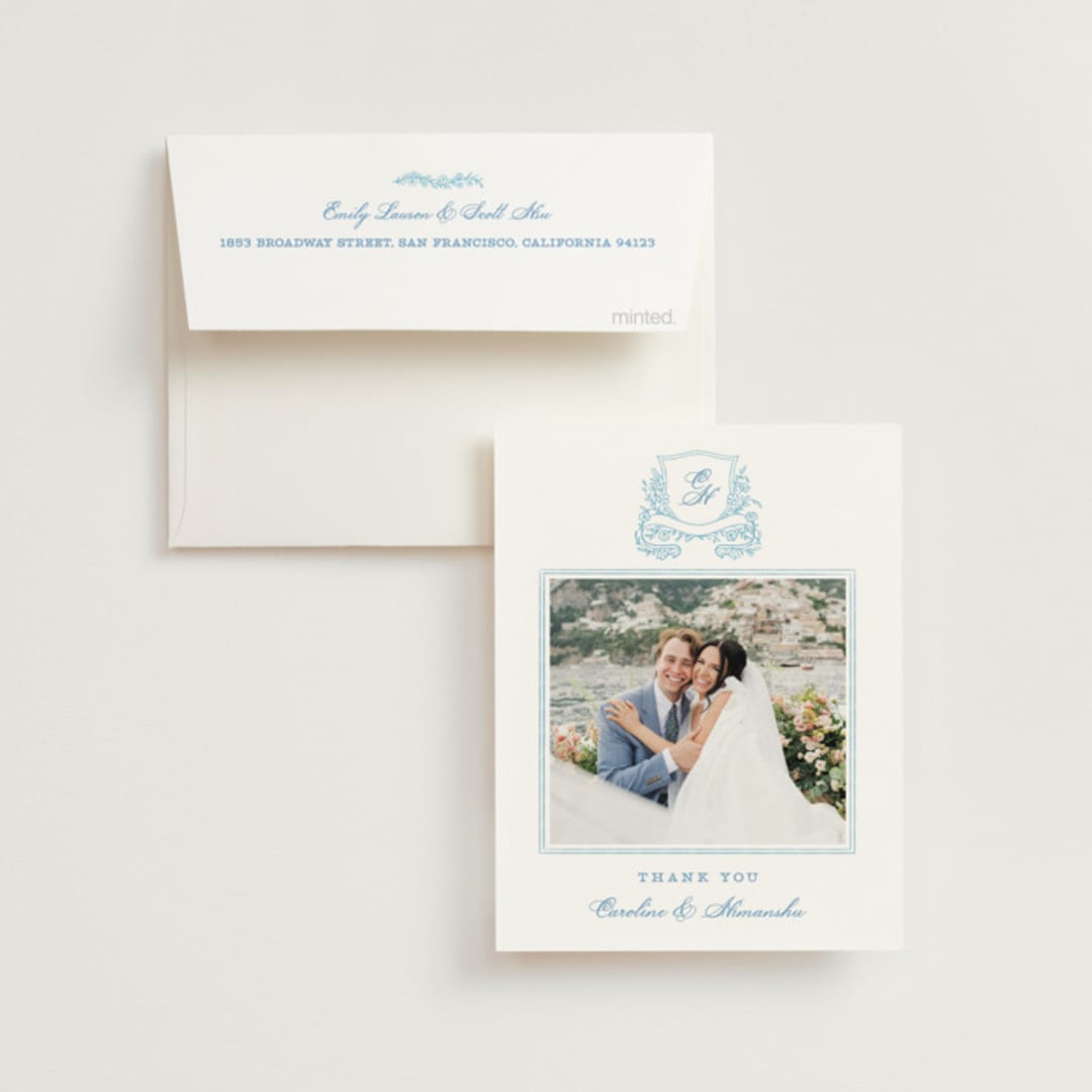 "Royalty" - Wedding Thank You Cards in Capri by Creo Study - Front