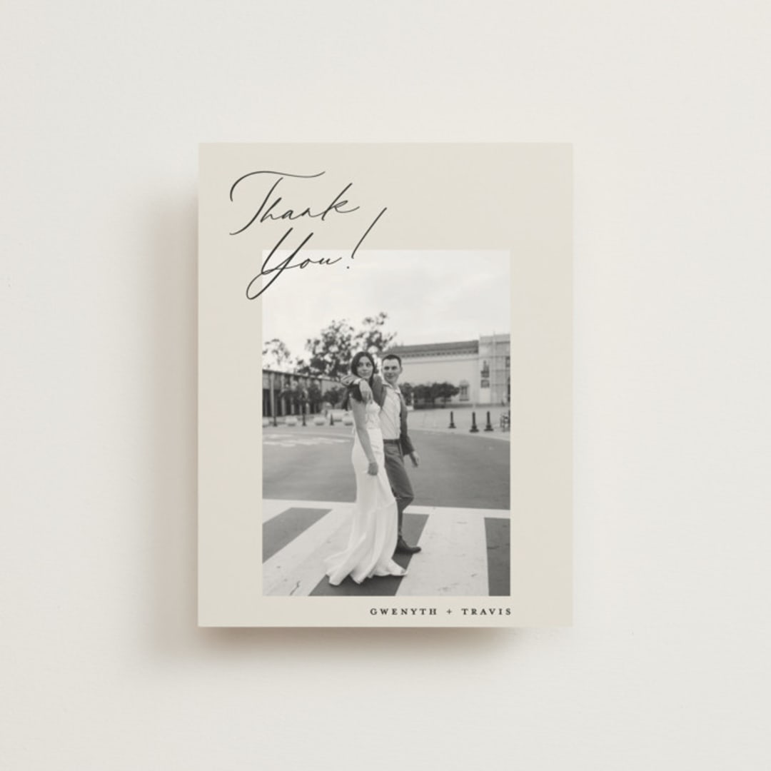 "kinkaid" - Wedding Thank You Cards in Ivory by Carolyn Nicks - Front