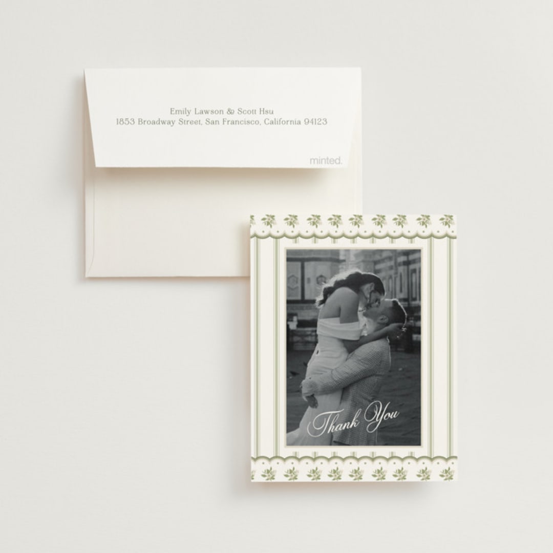 "Summer Fields" - Wedding Thank You Cards in Petal by Lisa Joanna Harrison - Front