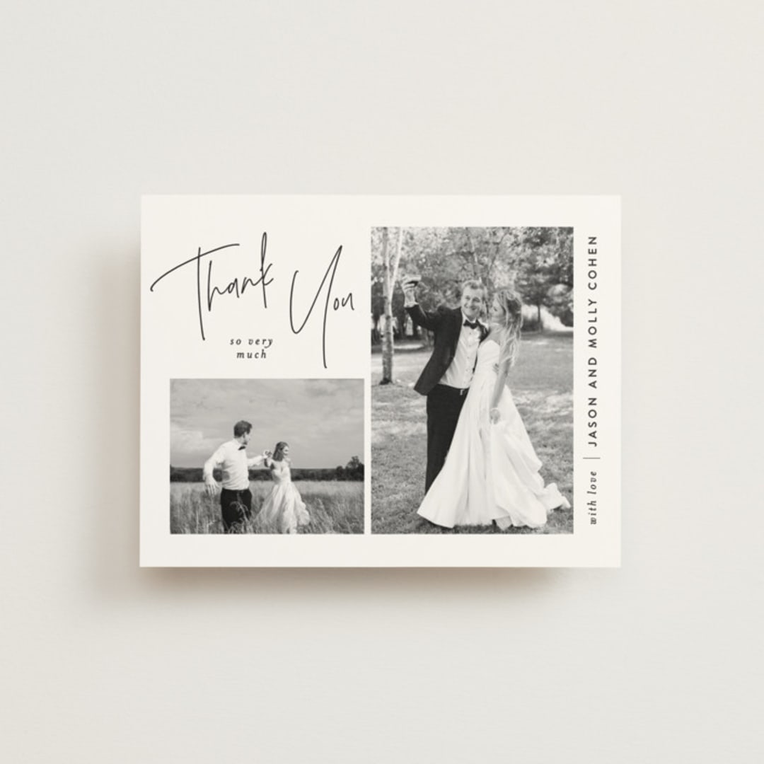 "signature frames" - Wedding Thank You Cards in Cloud by JoAnn Jinks - Front