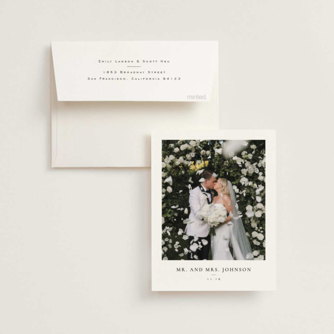 "Daisies" - Wedding Thank You Cards in Ink by Wildfield Paper Co - Front