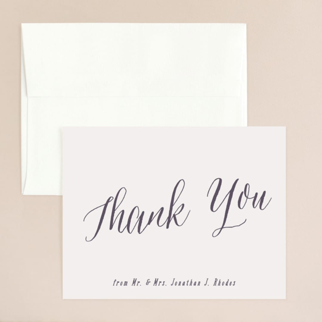 "Garden Lights" - Wedding Thank You Cards in Plum by Hooray Creative - Front