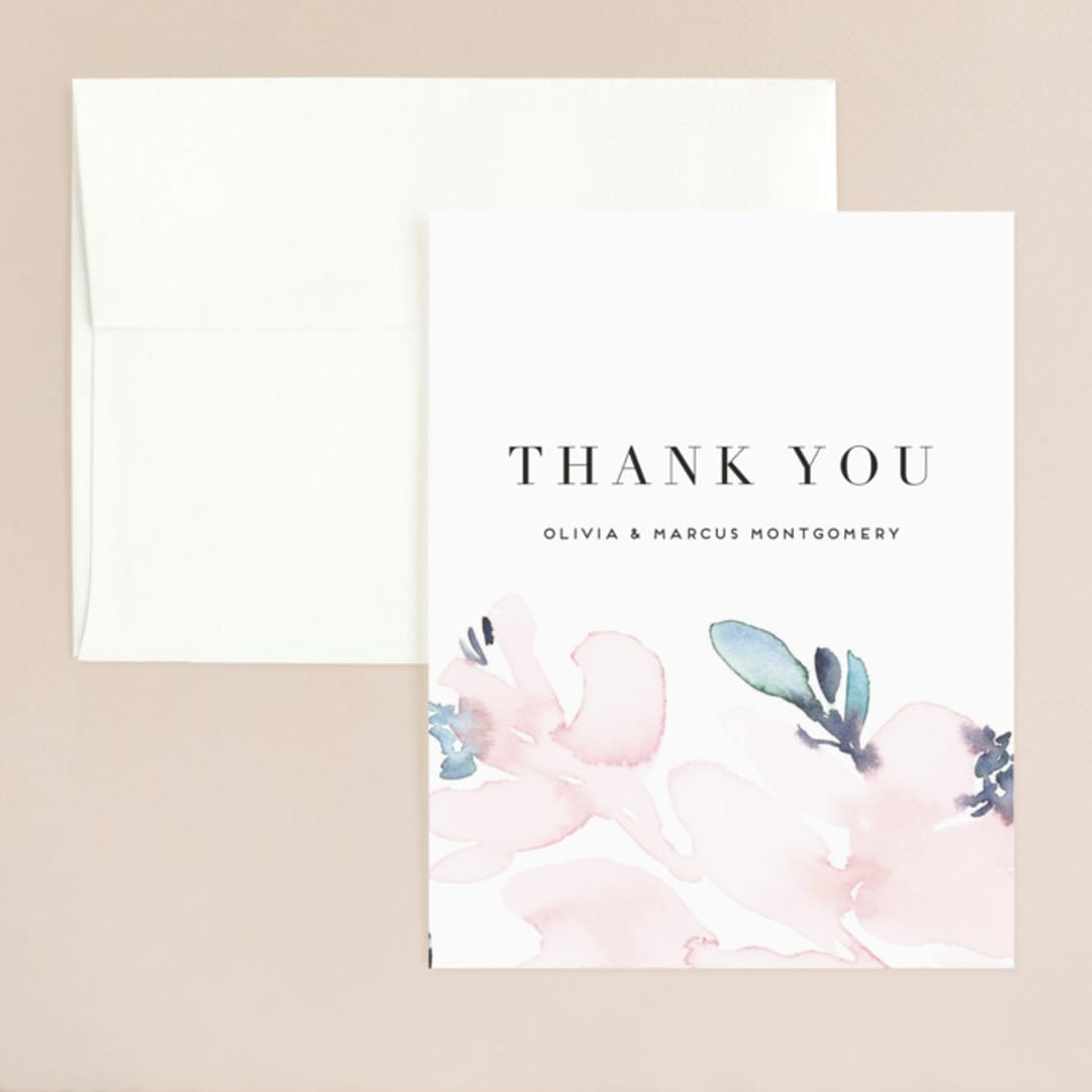 "Florista Modernista" - Wedding Thank You Cards in Azalea by Petra Kern - Front