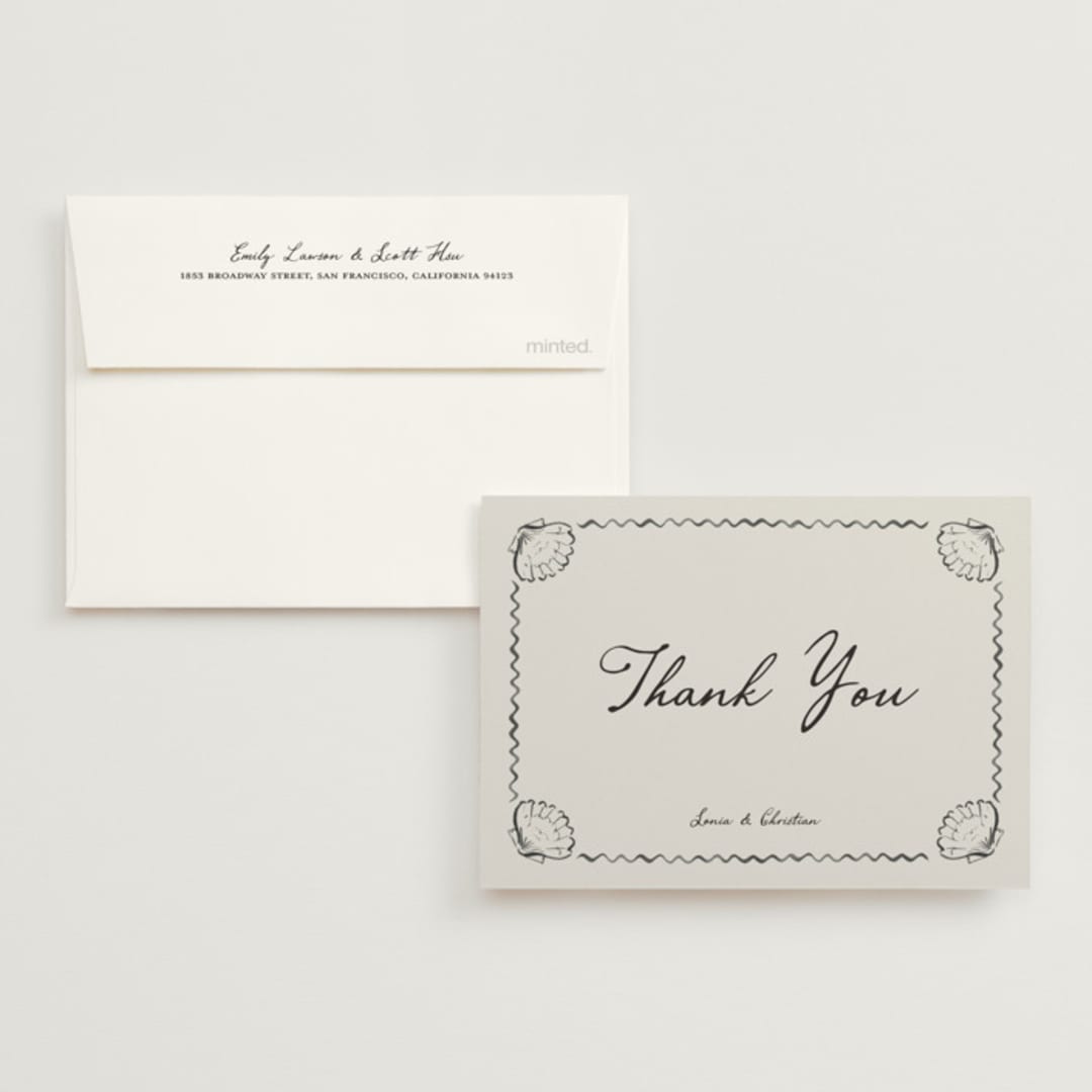 "Puglia" - Wedding Thank You Cards in Rock by Pati Cascino - Front