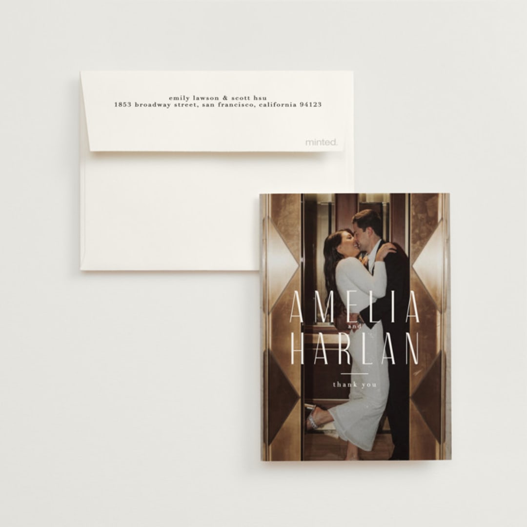 "photo" - Wedding Thank You Cards in Snow by Lori Wemple - Front