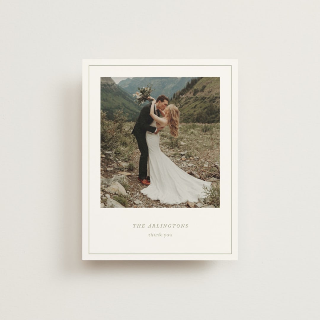 "Greenwood" - Wedding Thank You Cards in Garden by Kelly Schmidt - Front