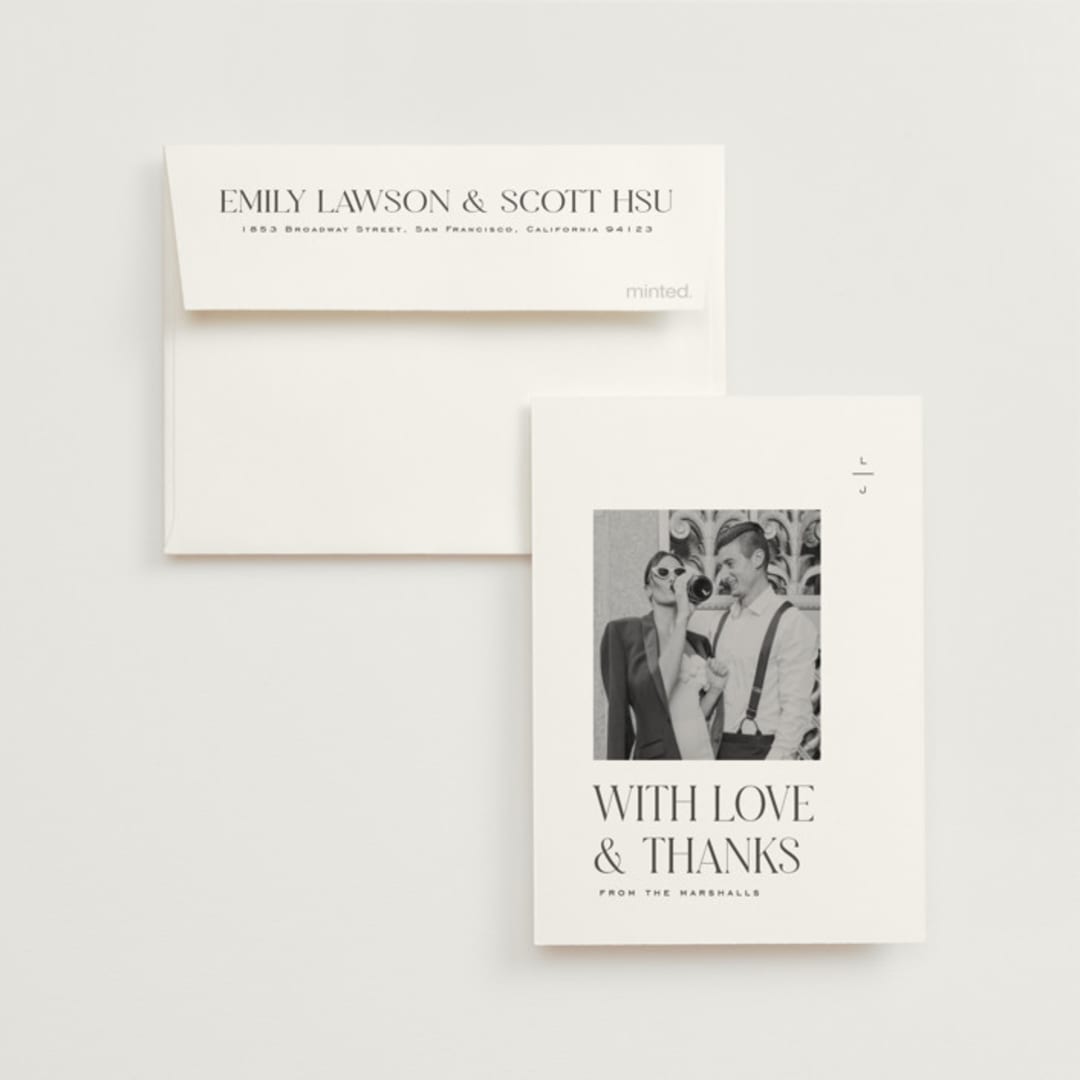 "Clarity" - Wedding Thank You Cards in Diamond by Heather Cairl - Front