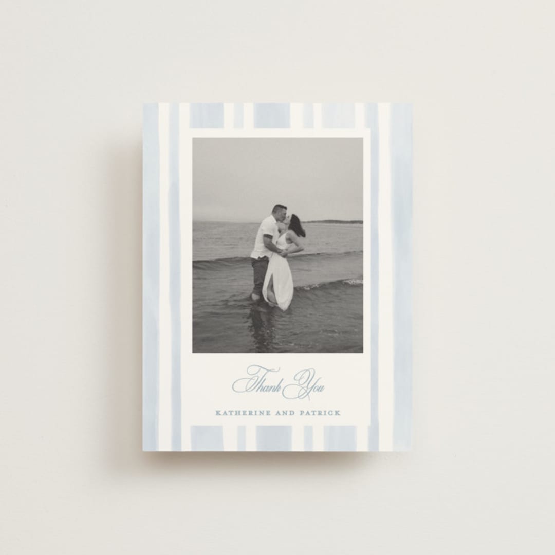 "Coastal crest" - Wedding Thank You Cards in Ocean by Creo Study - Front