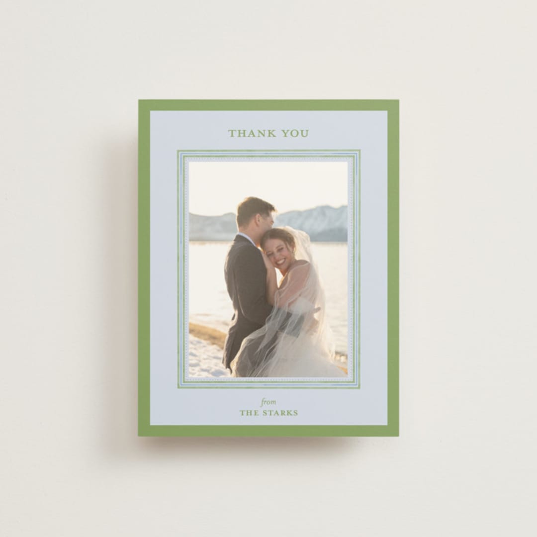 "Hydrangea Vines" - Wedding Thank You Cards in Coastal by Madhvi Samimi - Front