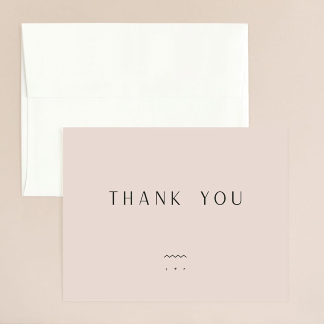 "Adora" - Wedding Thank You Cards in Dawn by Leah Bisch - Front